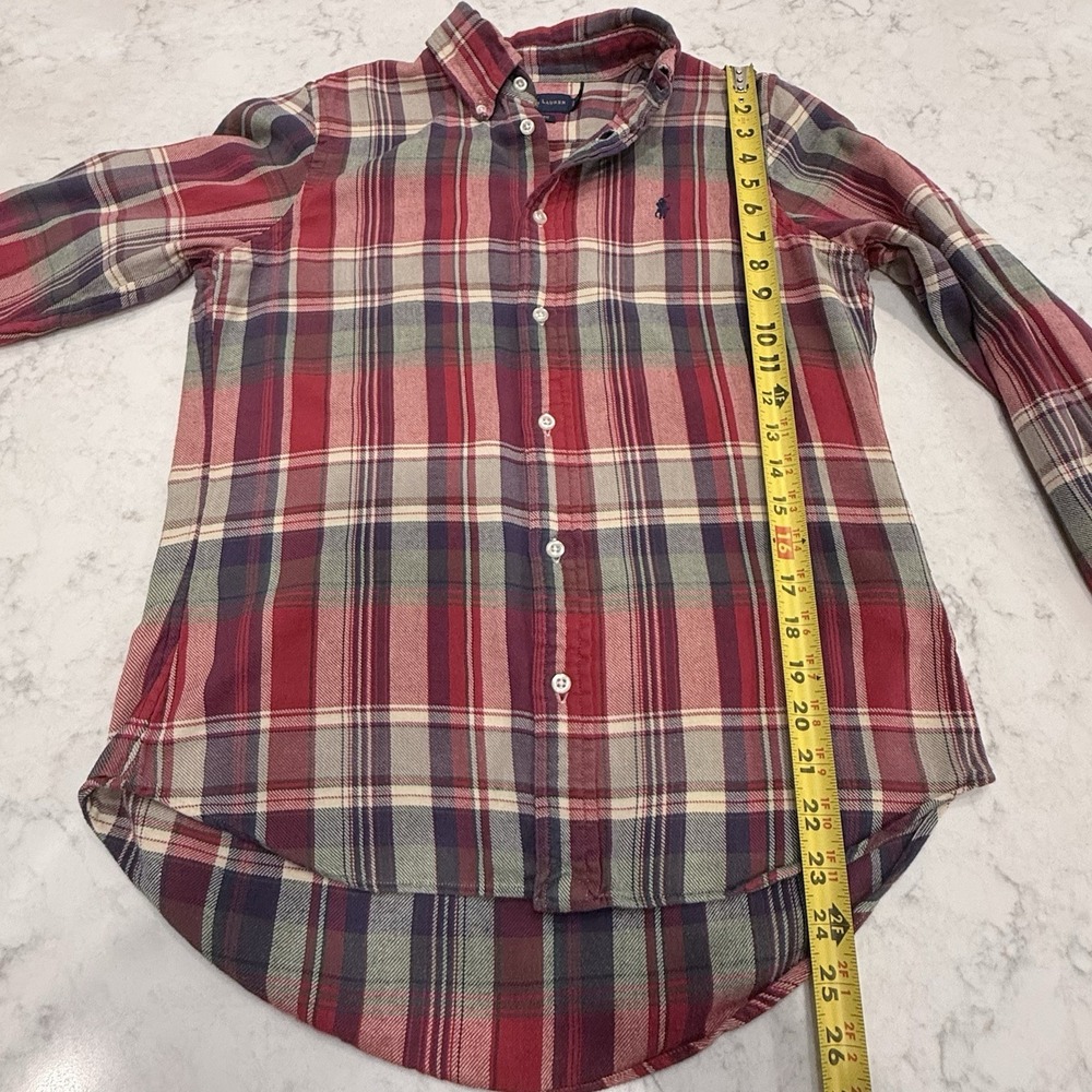 Polo Ralph Lauren Women's S Plaid Flannel Button Down Shirt - Picture 11 of 12